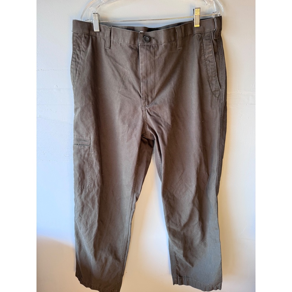 Dockers D3 Classic Fit Cargo Pants 38x31 Olive Brown Cotton Utility Workwear